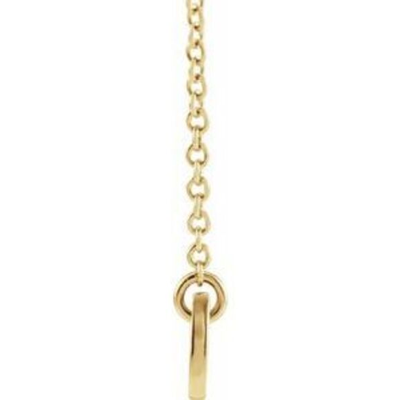 14K Yellow Engravable Bar 16" Necklace - Picture 2 of 2